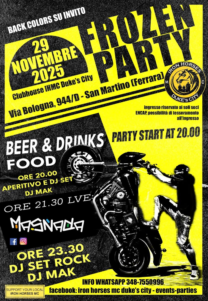 Locandina evento FROZEN PARTY