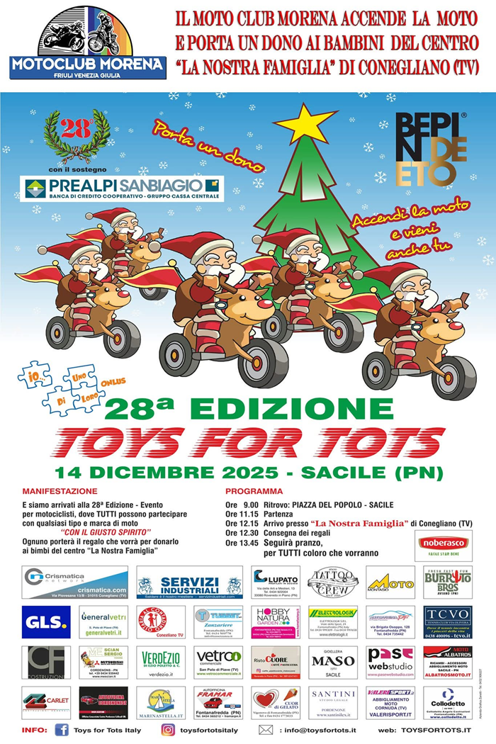 Locandina evento 28 TOYA FOR TOTS
