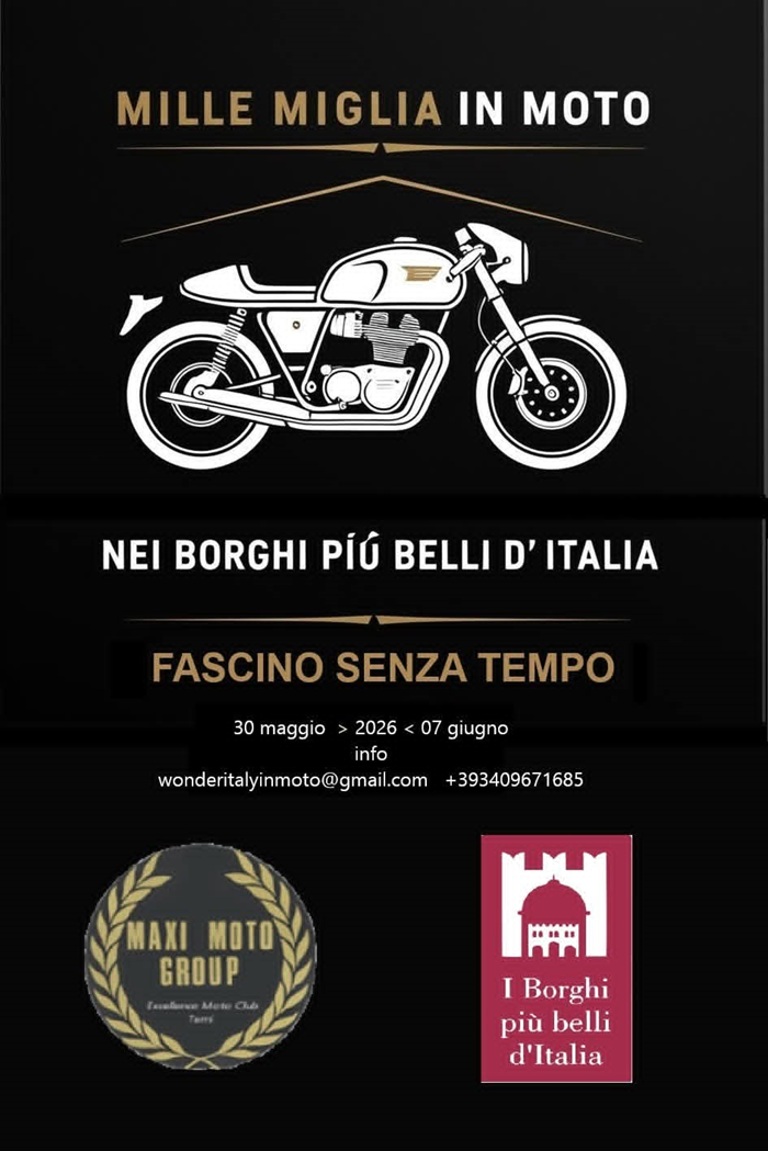 Locandina evento MILLE MIGLIA IN MOTO