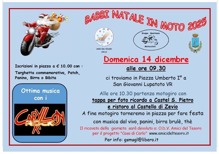 Locandina evento BABBO NATALE IN MOTO