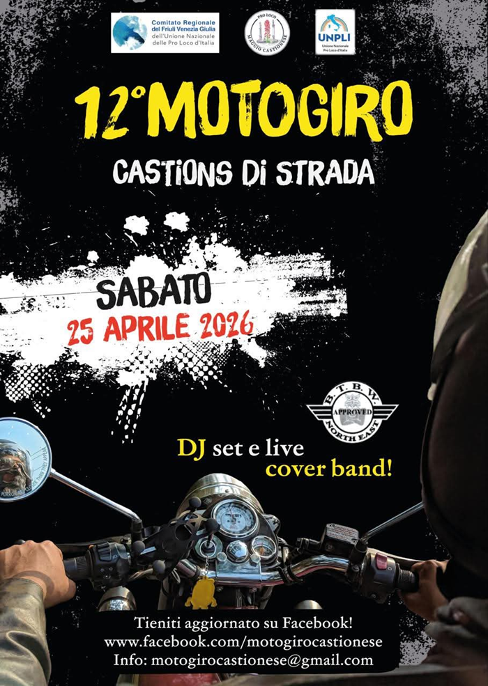 Locandina evento MOTOGIRO CASTIONESE 