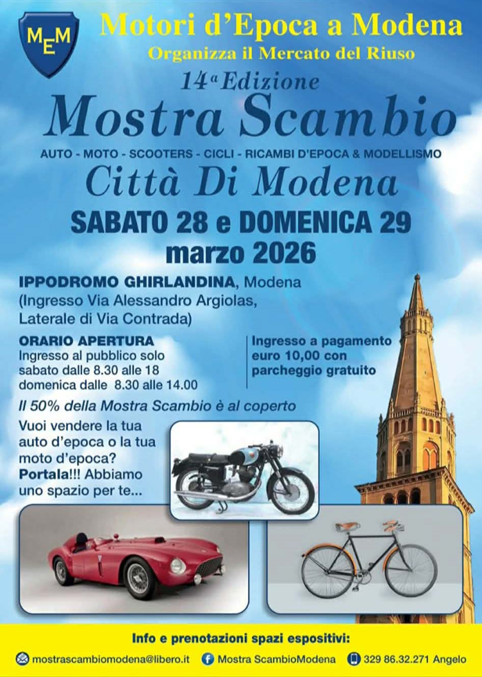 Locandina evento MOSTRA SCAMBIO MODENA