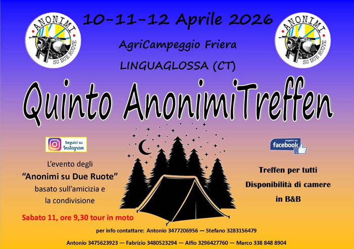 Locandina evento QUINTO ANONIMI TREFFEN