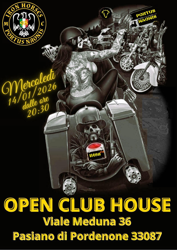 Locandina evento OPEN CLUB HOUSE