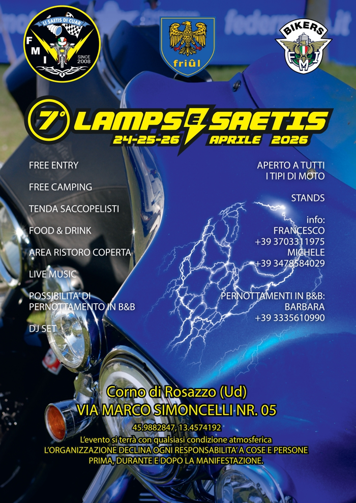 Locandina evento 7° Lamps e Saetis