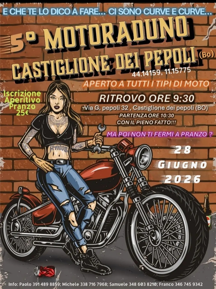 Locandina evento 5° Motoraduno Castiglione dei Pepoli