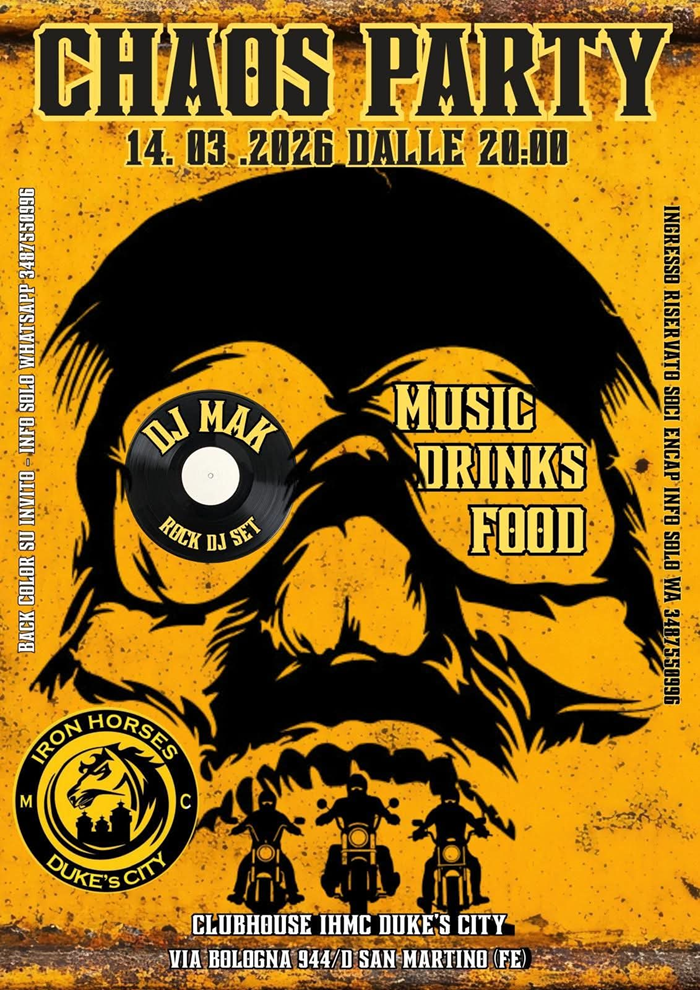 Locandina evento CHAOS PARTY