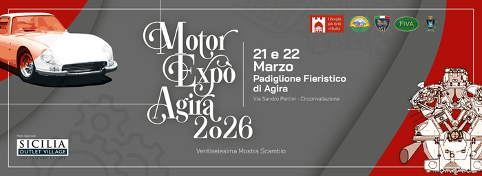 Locandina evento MOTOR EXPO AGIRA 2026