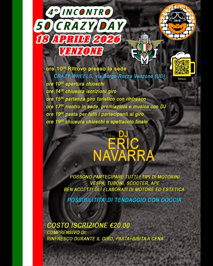 Locandina evento 4o 50 CRAZY DAY