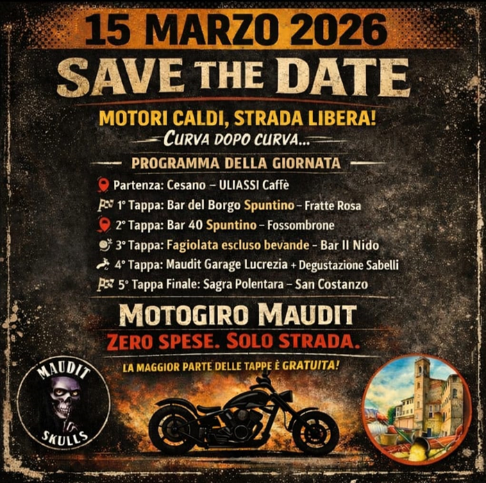 Locandina evento Motogiro maudit