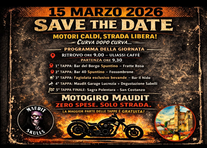 Locandina evento Motogiro maudit