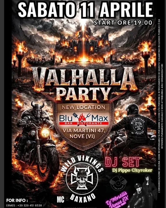 Locandina evento Valhalla Party