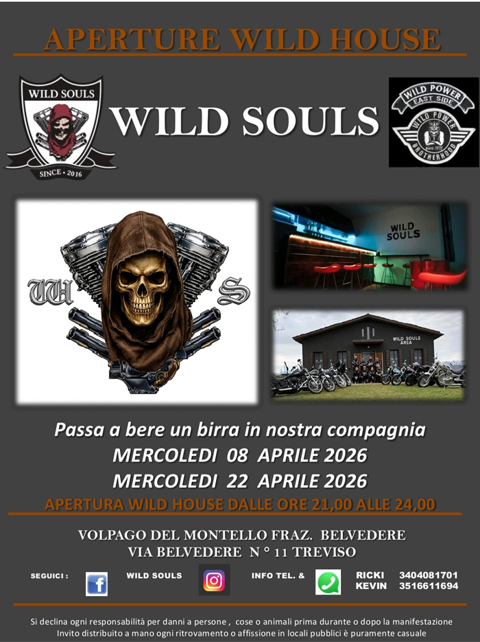 Locandina evento aperture wild house