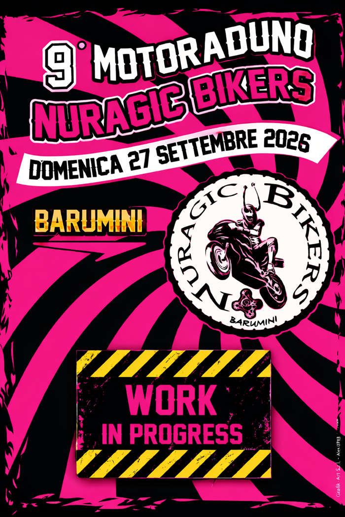 Locandina evento 9° Motoraduno Nuragic Bikers Barumini 