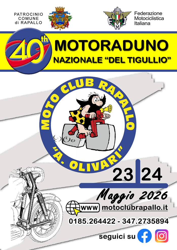 Locandina evento 40° Motoraduno Nazionale "del Tigullio"