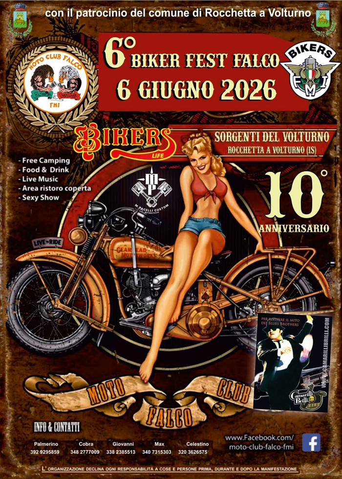 Locandina evento 6° BIKER FEST FALCO