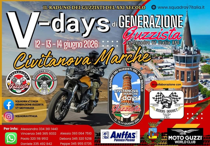 Locandina evento V-DAYS di GENERAZIONE GUZZISTA