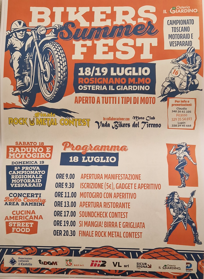 Locandina evento Bikers Summer Fest 