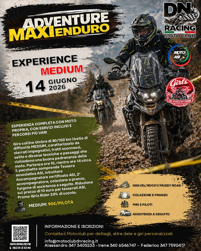Locandina evento ADVENTURE MAXIENDURO EXPERIENCE MEDIUM 