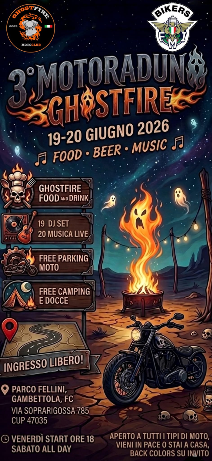 Locandina evento 3° Motoraduno GHOSTFIRE 