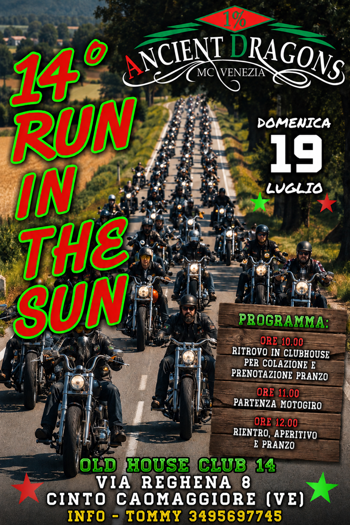 Locandina evento Ancient Dragons 14° Run in The Sun