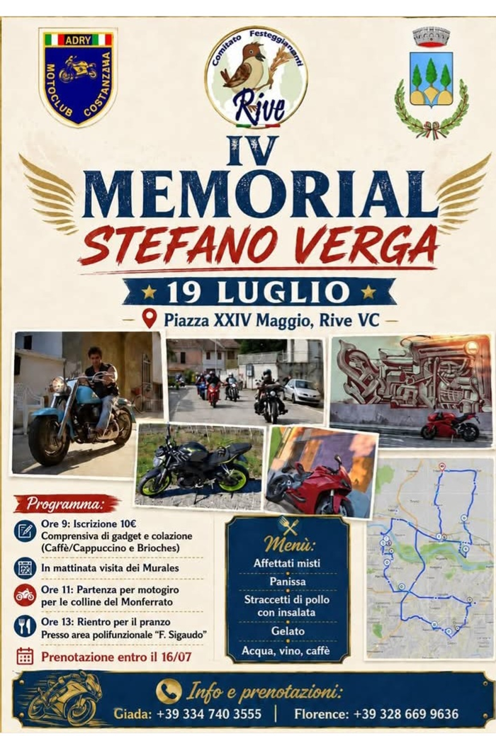 Locandina evento Memorial Stefano Verga