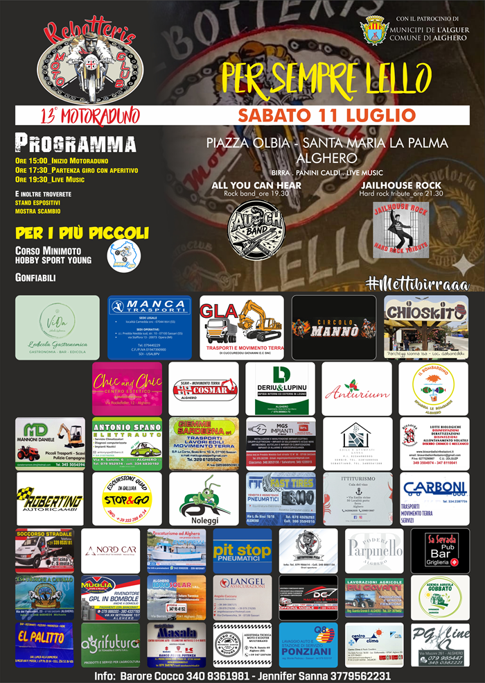 Locandina evento 13° MOTORADUNO REBOTTERIS 