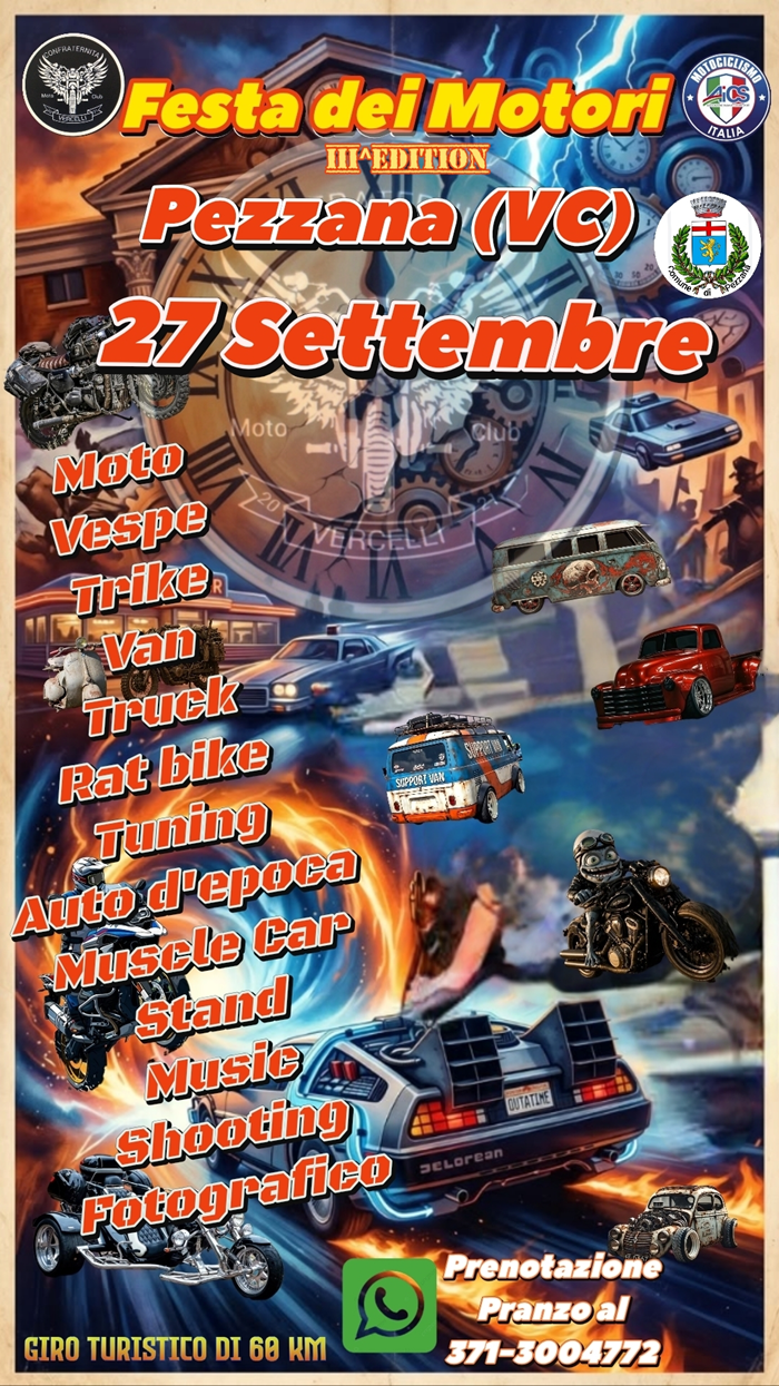 Locandina evento Ritorno al Futuro  con la Festa dei Motori III ^EDITION: 